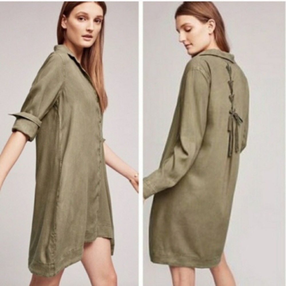 Anthropologie Cloth & Stone Lace Back Dress